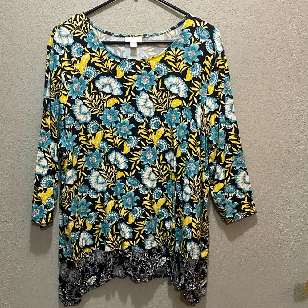 J. Jill - Long sleeved floral shirt NWOT